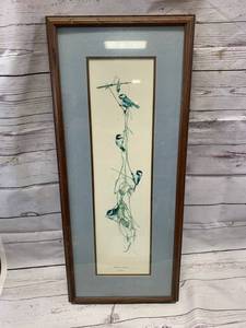 lot 65 image: Marion Otnes Signed & Numbered Chickadee Convention Art