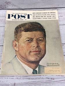 lot 66 image: 1960 Saturday Evening Post Kennedy  Norman Rockwell