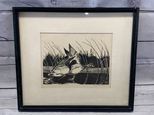 lot 69 image: Bob Chry 1978 Signed & Numbered Duck Artwork
