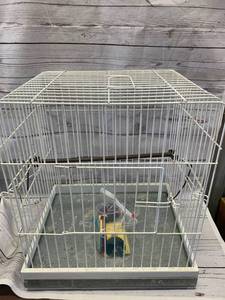 lot 76 image: Birdcage with Accessories (16 14 x 19 12 x 21 tall)