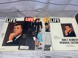 lot 80 image: Lot of 3 JFK Life Magazines