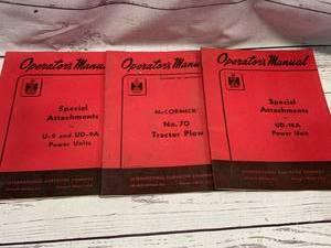 lot 103 image: Lot of 3 IH International Harvester Operators Manual ($17-49 each on ebay)