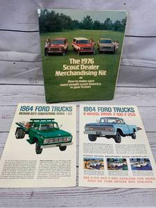 lot 112 image: 1964 Ford Trucks Flyers & 1976 Scout Folder