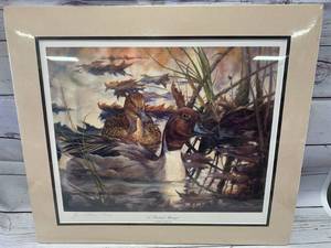 lot 135 image: Signed & Numbered Heiner Hertling Pintail Mirage 20 x 23