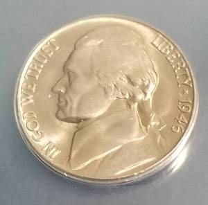 lot 22 image: 1946-D JEFFERSON NICKEL MS65 ANACS