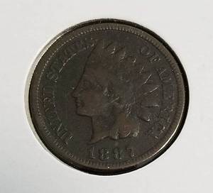 lot 23 image: 4 INDIAN HEAD CENTS 1887 1896 1901 1906