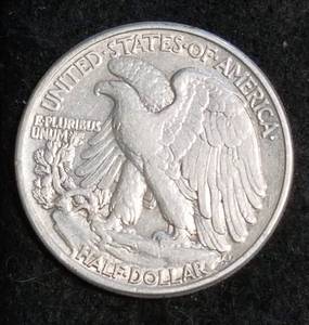 lot 28 image: 1943 WALKING LIBERTY SILVER HALF DOLLAR