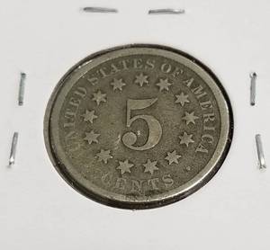 lot 42 image: 1869 US SHIELD NICKEL