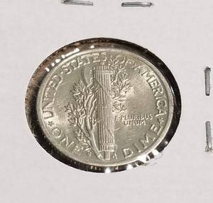 lot 43 image: 1941-S MERCURY DIME BU-UNC