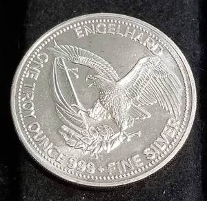 lot 50 image: 1 TROY OZ. .999 FINE SILVER 1987 ENGELHARD AMERICAN PROSPECTOR