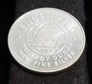 lot 69 image: 1 TROY OZ. .999 FINE SILVER 1982 ENGELHARD AMERICAN PROSPECTOR
