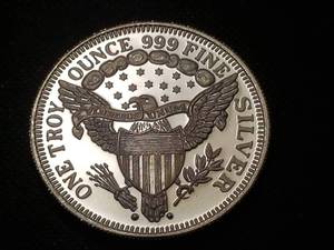 lot 29 image: 1 TROY OZ. .999 FINE SILVER US DEPT OF THE ARMY