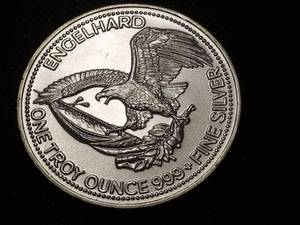 lot 11-A image: 1 TROY OZ. .999 FINE SILVER ENGELHARD THE AMERICAN PROSPECTOR