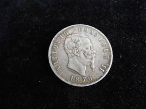 Italy 1870 5 Lire