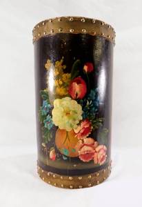 lot 29 image: Cylindrical Wood Umbrella Holder