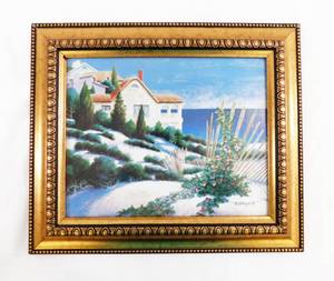 lot 72 image: WS Dougherty Beach Scene Framed Print