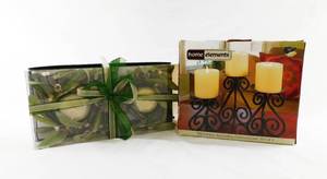 lot 182 image: New Set of Candles and Metal Candle Holders