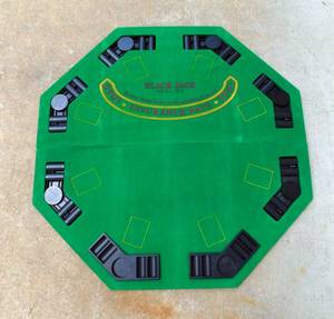 lot 41 image: Two Sided Black Jack and Gaming Table Topper
