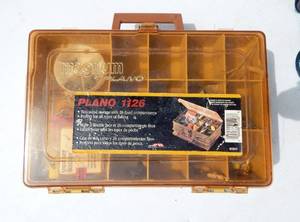lot 117 image: Pair of Fishing Tackle Boxes With Fishing Tackle