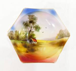 lot 134 image: Vintage Early 20th Century Noritake Hand Painted Bowl