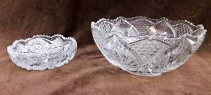 lot 228 image: Set of Two Vintage Crystal Bowls