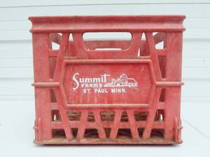 lot 112 image: Vintage Summit Farms Milk Crate