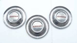 lot 171 image: Lot of Three Vintage Dodge Hubcaps