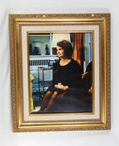 lot 151 image: Framed Jacquelyn Kennedy Portrait