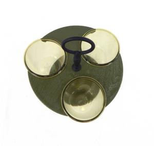 lot 140 image: New Vintage West Bend Thermo-Serve Lazy Susan Rotating Relish Condiment Caddie