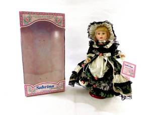lot 205 image: Vintage 1998 Sabrina Collection Porcelain Doll