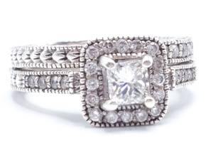 1.22 Carat Diamond Estate Ring Set