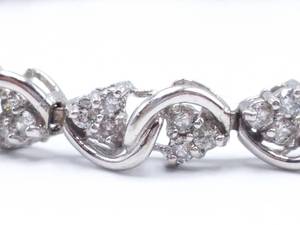 Gorgeous 1.53 Carat Diamond Tennis Bracelet in 14k White Gold