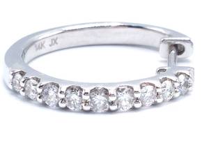 Scintillating Diamond Estate Earrings in 14k White Gold