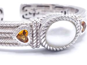 Judith Ripka Designer Sterling Silver Interchangble Cable Bracelet