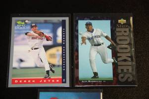 Derek Jeter and Alex Rodriguez Rookie Card Lot