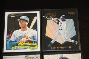 Ken Griffey Jr Rookie and Insert Lot  4 Cards