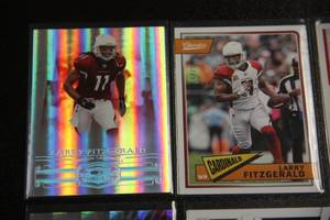 Larry Fitzgerald Serial Numbered and Insert Lot  9 Cards
