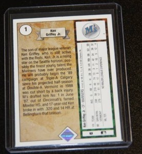 1989 Upper Deck Ken Griffey Jr Rookie Card
