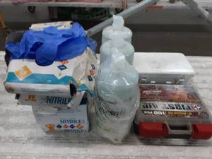 Eye Wash & Nitrile Gloves
