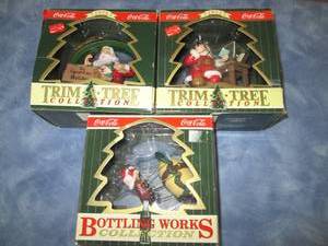 3 Coca Cola Collectible Ornaments...