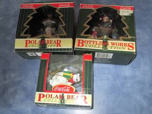3 Coca Cola Collectible Ornaments...