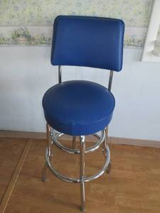 Blue Swivel Stool Looks New...
