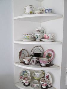 Shelves of China Tea Cups & Saucers...