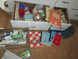 Lot of Cookbooks, Food, And Storage...