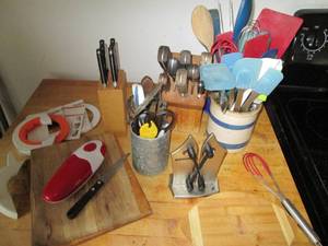 2 Cutting Boards, 2 Knife Blocks wi...