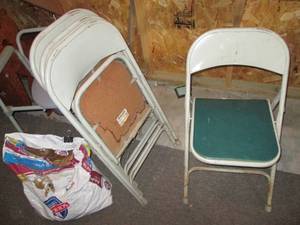 Shower Stool, 4 Metal Samsonite Cha...