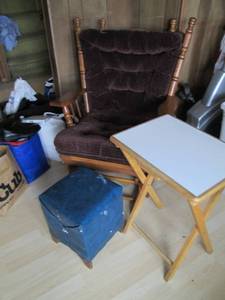 Wooden Rocking Chair, A TV Dinner C...