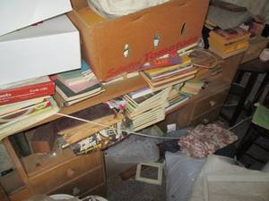 Room Full of Items, Bed, Antique Dr...