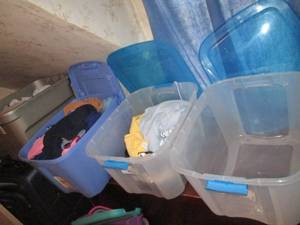 4 Totes With Lids Includes Ladies C...