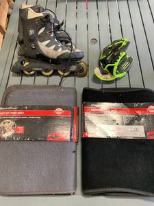 lot 8 image: Roller Blades Size 9, 2 Sets of Floor Mats, Baseball Glove